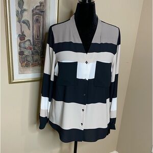 Alfani Black & Taupe Top